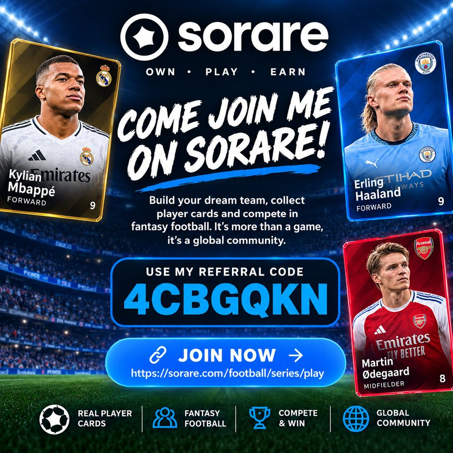 Arsenal_212's tweet photo. ADD ME AS A FRIEND   8 SPACES LEFT

CODE BELOW   #SORARE #HYPERGLITCH https://t.co/e3jRuMAQK0