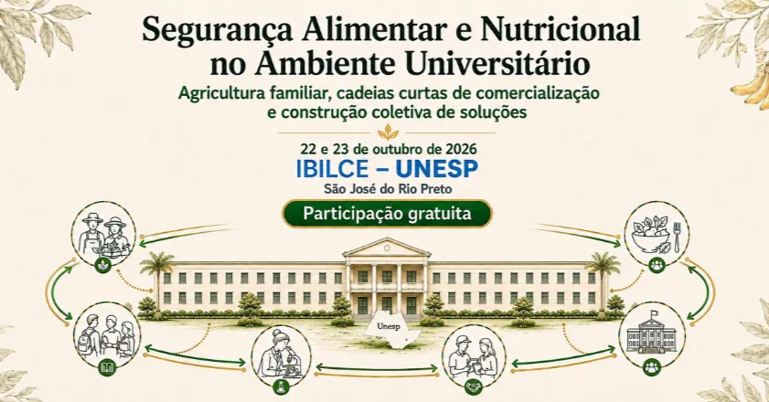 IbilceUnesp's tweet photo. A coordenação do Curso de Engenharia de Alimentos organiza o evento “Segurança Alimentar e Nutricional no Ambiente Universitário”.

Confira a programação pelo link:
https://t.co/J6mPNgY0BK https://t.co/glxfT8Rg7U