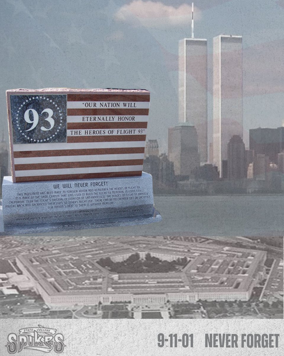 SCSpikes's tweet photo. On this day 25 years ago, we mourned the events in New York, in Washington, and in Shanksville. 

Today, we honor those who lost their lives and remember those that made the ultimate sacrifice to protect their fellow Americans. 

May we always keep them in our hearts #neverforget https://t.co/J3FqDeEjK2