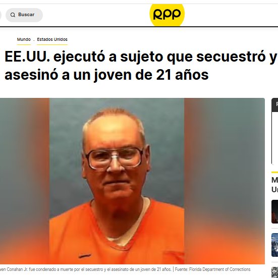 JoseLuisGil1000's tweet photo. EEUU ejecutó criminal que secuestró y asesinó joven d 21 años. En 2026 se ejecutó 25 CRIMINALES, 15 en La Florida y 10 en otros estados.
La justicia en EEUU entiende que Pena de muerte no es para "disuadir" a los criminales, sino, para terminar con un IRRECUPERABLE y que no dañe mas personas.
En Perú, con alto nivel de criminalidad y salvajismo, también deberíamos aplicar la PENA DE MUERTE.
Los leo...