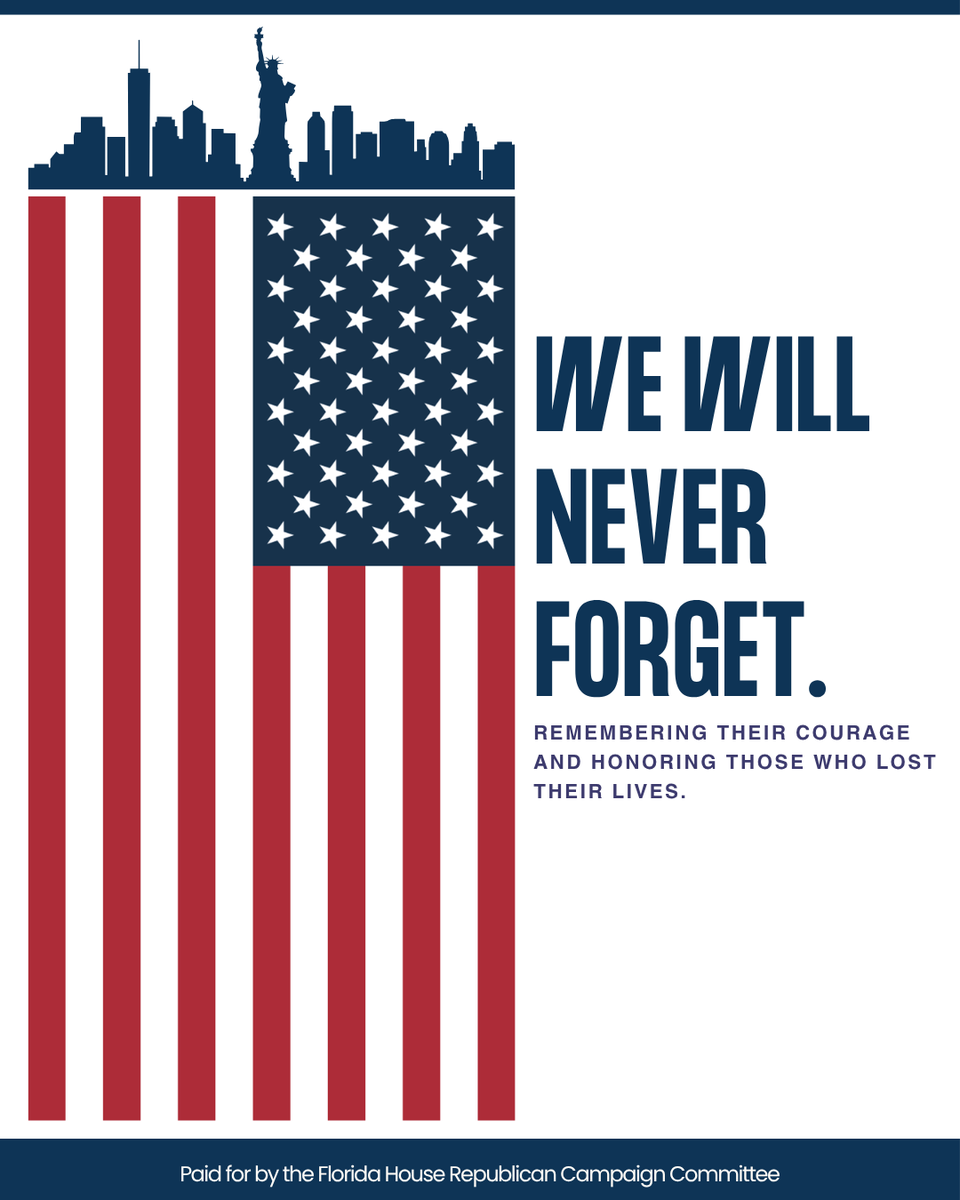 FHRCC26's tweet photo. Twenty-five years ago, our nation changed forever. Today, we pause to remember the nearly 3,000 lives lost and to honor the first responders, service members, and everyday heroes who answered the call. https://t.co/fBFZmRIF96