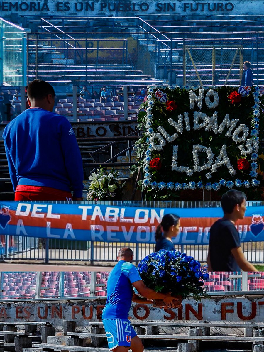 LaVozAzul_'s tweet photo. Hoy, como cada 11 de septiembre, conmemoramos a las víctimas de la dictadura que comenzó un día como hoy hace 53 años en nuestro país, muchas de las cuales fueron desaparecidas y torturadas en el Estadio Nacional. Sin duda, un hecho que manchó nuestra historia nacional.

Como hinchas de un equipo laico que representa el optimismo, el esfuerzo, camaradería, incondicionalidad, amor, lealtad y sobre todo resistencia, hoy levantamos la voz y nos negamos al olvido. 

“Un pueblo sin memoria, es un pueblo sin futuro”.

#VamosLaU #LocuraTotal 🔵🔴🤘🏻