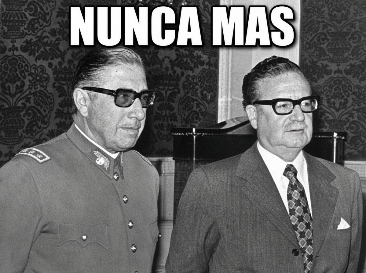 juanpabloswett's tweet photo. 11 de septiembre fecha horrible para 🇨🇱 
1- Un golpe de estado a un gobierno que violó la constitución, las leyes y los derechos de los Chilenos... 
2- Fin del nefasto gobierno de Salvador Allende que no tuvo nada de democrático
3.- Inicio de una dictadura de 17 años que violo DDHH... 

El lavado de imagen de Allende a nivel mundial debe terminar... de Pinochet ya se encargó la historia...
NI ALLENDE NI PINOCHET...