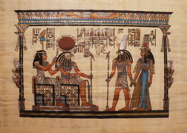 HurmerintaArt's tweet photo. Horus Cleopatra And Egyptian Hieroglyphs. #ancientart #cleopatra #horus #egypt #history #wallart https://t.co/auu38G6Ifu https://t.co/FsACO7hXbK