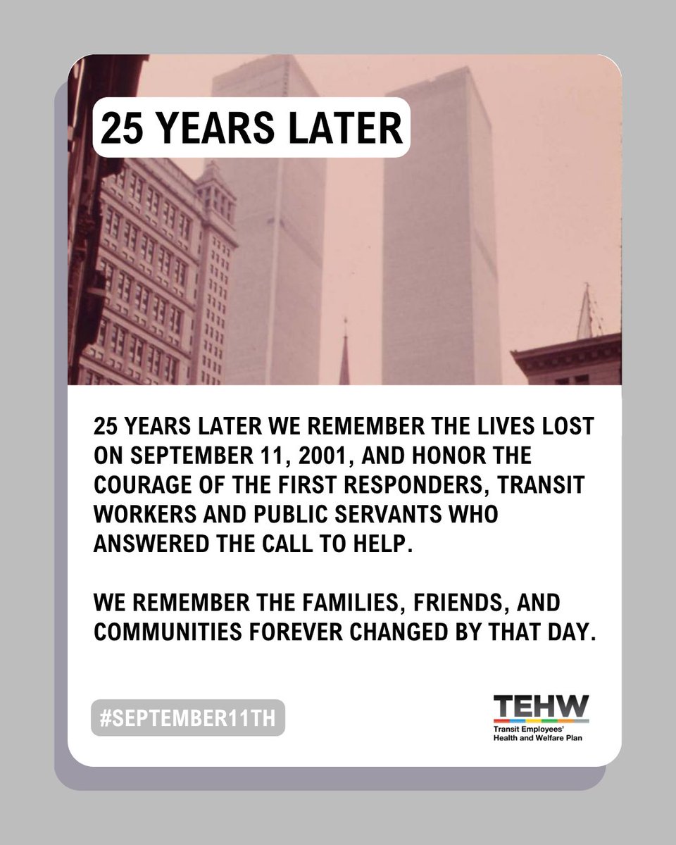 TEHWOfficial's tweet photo. 25 years later. #WeRemember #September11th https://t.co/YU31HNlTOn