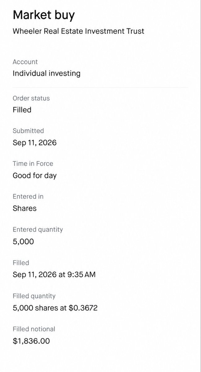 THEWHEELERCTO's tweet photo. To celebrate the incredible growth of the $WHEELER community, we just purchased 5,000 more shares of $WHLR. 

We’ve officially hit a new $130K ATH market cap and are we’re just 1.8X away from flipping the stock!

This purchase represents our continued commitment to the community and the mission we started with:

FLIP. THE. STOCK. 🔄📈

We’re getting closer. $WHEELER 🫡

CA : 0x2d43ef3d0e0302d7bdc8cdda44e319d738cafab2