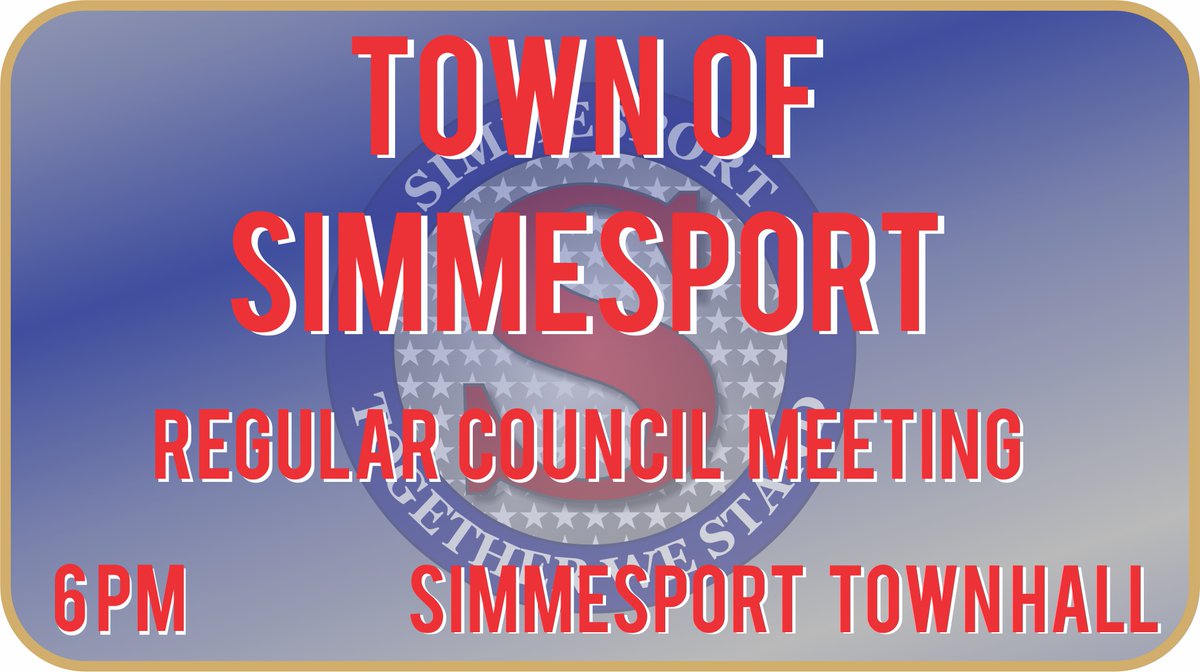 simmesport_town's tweet photo. The regular meeting of the Simmesport Town Council will be held on Monday, September 14, 2026. The meeting will begin at 6 PM and will be held in the Council Room of the Simmesport Town Hall. Go to https://t.co/8VwNqE7S7m to see the agenda. https://t.co/4a9A6tXLl5