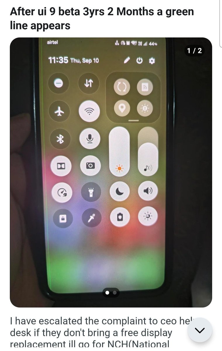 Ranjeetch08's tweet photo. Hey @SamsungMobile 
@SamsungIndia 
@Samsung 
@SamsungMobileUS 

Stop Playing with customers.
Many S23 users are getting green line with Newer update and you guys are not supporting customers for that . If you have acknowledged the issue as you provided free 3 yr replacement_ https://t.co/TefWDlluJS