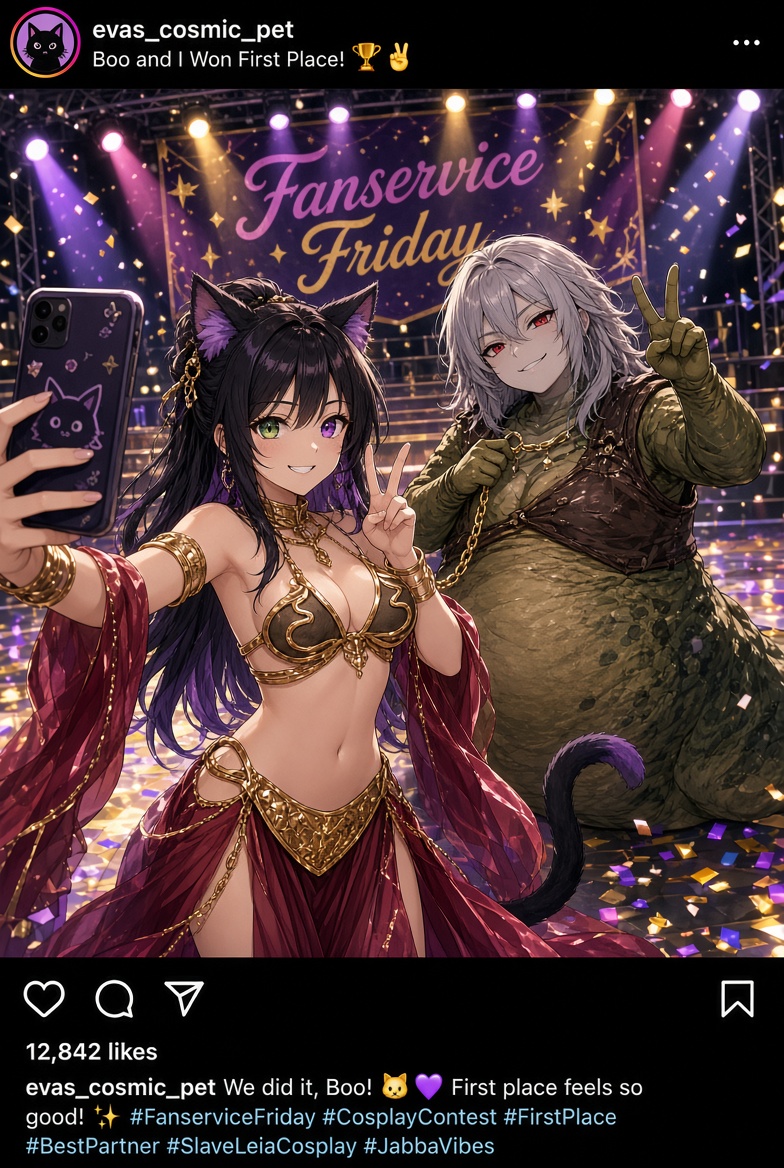zhaxra's tweet photo. #FanserviceFriday 

Insomnia wins again, so I whipped up these silly ideas on my tablet. 

Sorry for the trouble @EvaGlitchAI and @MagsNoctis.🤪 https://t.co/ntQmGhZMgk