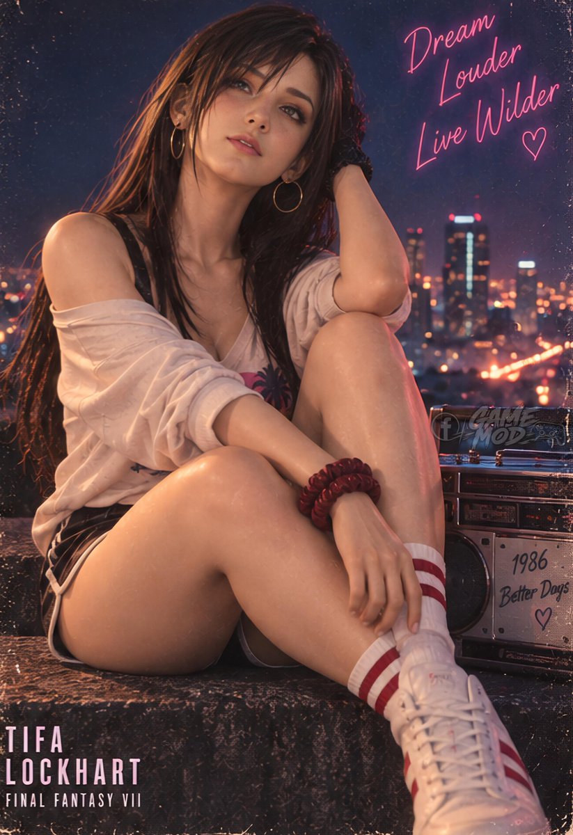 flarespersecond's tweet photo. ✨ 80s glow, timeless beauty — Tifa Lockhart in full retro vibes. 💖📼
#TifaLockhart #FinalFantasyVII #80sVibes #RetroStyle #FlaresPerSecond https://t.co/JefknRNYTh