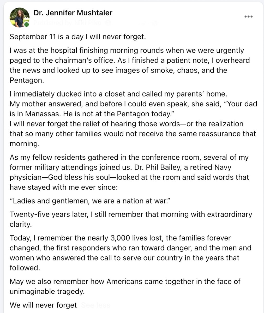 DrJenforTexas's tweet photo. 9/11 https://t.co/HvZ2QD5YwJ