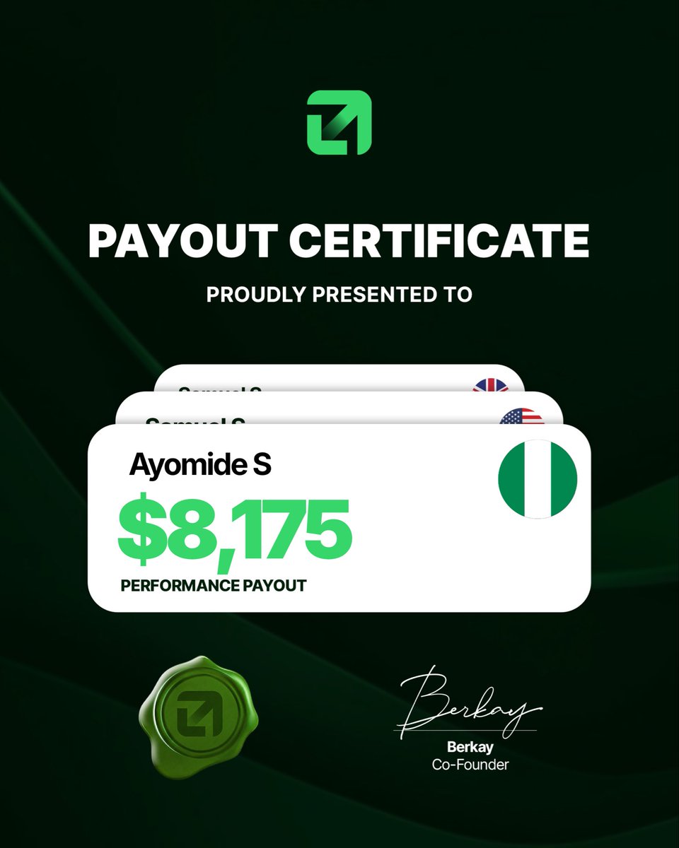EquityEdgeUK's tweet photo. $8,175 PAID OUT TO AYOMIDE S. 🇳🇬 💸

A result built through patience, discipline and staying committed to the process.

Congratulations to AYOMIDE S. from NIGERIA on securing a $8,175 payout with Equity Edge. 👏

Every payout tells a different story, but the goal stays the same: build your edge and execute with confidence. 📈

Well earned, Ayomide. Keep pushing forward. 🚀

👇 What does a payout like this represent to you?