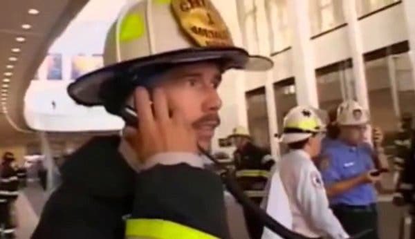 25YearsAgoLive's tweet photo. FDNY Battalion Chief Joseph Pfeifer, who from the North Tower Lobby is directing firefighting and rescue efforts, orders all units in the building to immediately stand down and evacuate. https://t.co/kNixYqYKwd