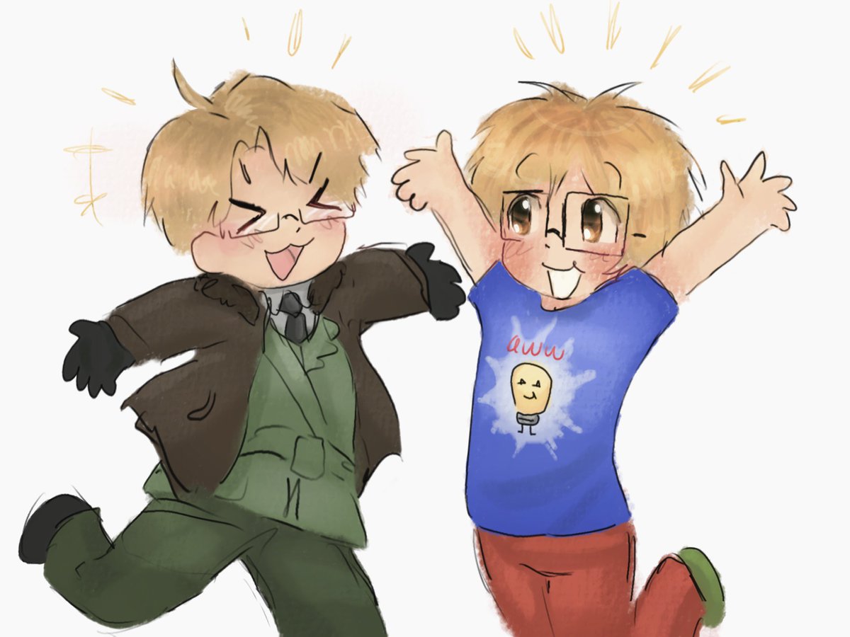 pyopasta's tweet photo. okay i mashed their universes together. #hetalia #facty #ranfren nyon is cute https://t.co/tPUrkyHCYn