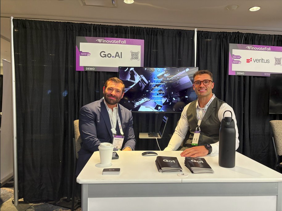 Hello_GoAI's tweet photo. Last week our team was back on stage at #FinovateFall in New York for another live #OnPremAI demo. 

Thanks to everyone who stopped by. https://t.co/SVYL8c4lk2