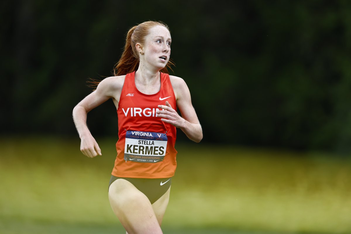 UVATFCC's tweet photo. 🥈 Stella Kermes opens the season with a runner-up finish in the women's 5k (16:54.8) at the Virginia Invitational!

#GoHoos https://t.co/wSQ5H5WQB4