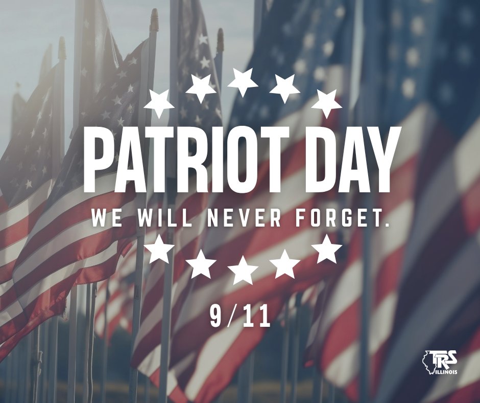 ILLTRS's tweet photo. Today marks 25 years since the tragic events of September 11th, a day that changed our nation forever. This Patriot Day, we remember and honor the lives lost, the heroes who risked it all and the resilience of the United States.

#PatriotDay #NeverForget https://t.co/jEEkcn0t1M