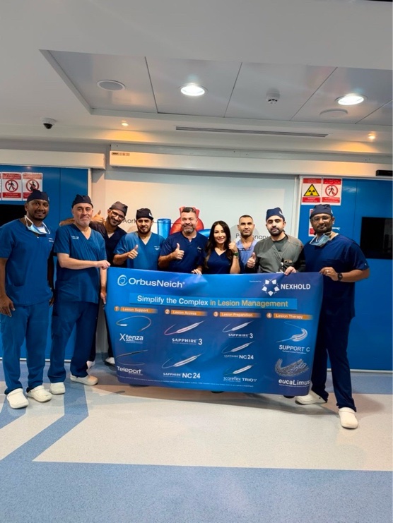 OrbusNeich's tweet photo. 🔴Day 1 | EHS Cardio, Dubai
Complex PCI Fujairah Experience live case with Dr. Wael Aboushokka & Dr. Thair Khuzeim
🔹 Scoreflex TRIO 3.5×15 – lesion prep
🔹 Support C 3.5×20 – lesion therapy
“Leave Nothing Behind”
#EHSCardio #ComplexPCI #OrbusNeich #DCB #SupportC #ScoreflexTRIO https://t.co/0yEh53YMWE