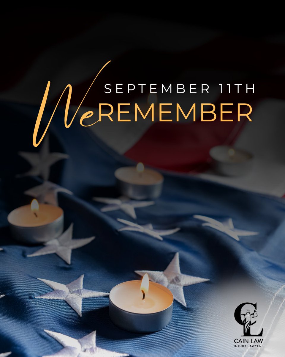 CainLaw_'s tweet photo. On 9/11, we pause to pay tribute to all those who served, sacrificed, and dedicated their lives to protecting peace and freedom. Today serves as a profound reminder of the strength of the human spirit and the selflessness of our heroes. https://t.co/0IOxx8x6XS