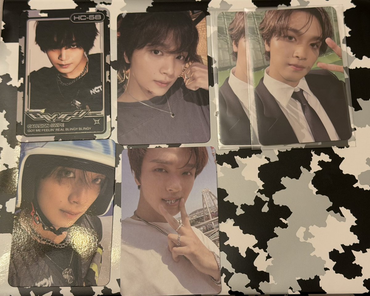 02141997_'s tweet photo. nct127 blingy トレカ 交換
譲　ヘチャン
求　ジェヒョン
できれば複数枚一緒に交換してくださると嬉しいです！が、個別でもお声がけください🙇‍♂️
郵送希望です https://t.co/qXAsV3I3F7
