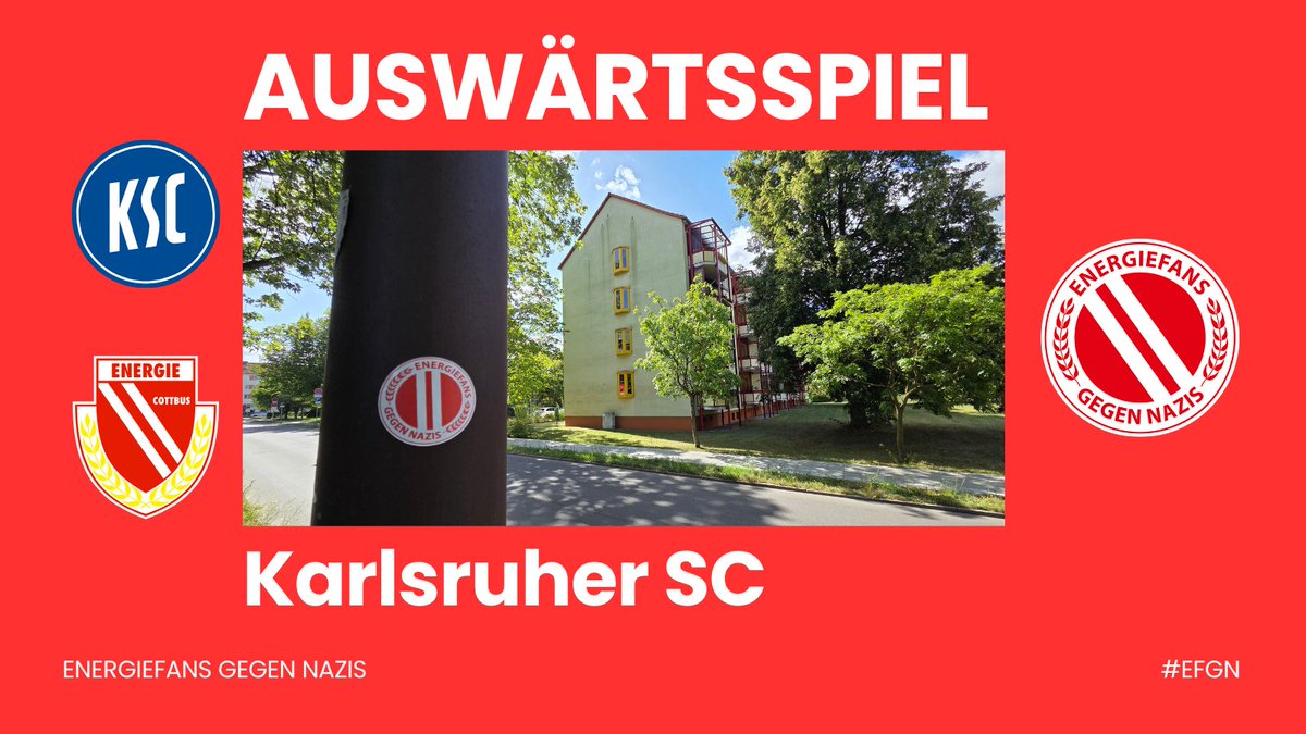 energiefans's tweet photo. Spieltag: @KarlsruherSC - @Nur_Energie
Der #KSC hat vielleicht das #Wildparkstadion – wir haben dafür unsere #Energie.
90 Minuten kämpfen, leiden, fluchen und hoffentlich am Ende jubeln. ❤️🤍
Macht den Wildpark zum Cottbusser Erlebnispark!
#EFGN #FCE #KSCFCE #2Liga #Cottbus https://t.co/3jUlsVKGWW