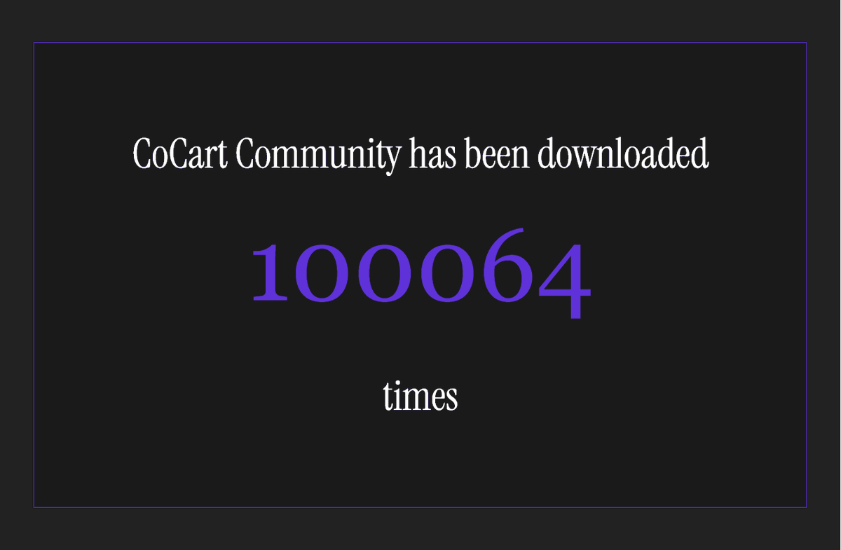cocartapi's tweet photo. Our community plugin has been downloaded 100k+ times. That is crazy. Thank you so much and for those who are using CoCart there is more to come real soon. https://t.co/Jlcj7LYhPf