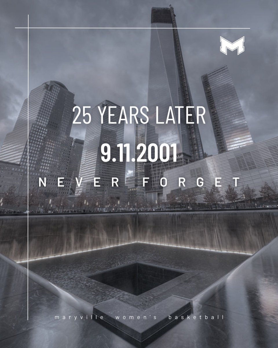 MaryvilleWBB's tweet photo. NEVER FORGET

Today we remember the lives lost and the heroes who served 25 years ago on September 11, 2001.

#NeverForget