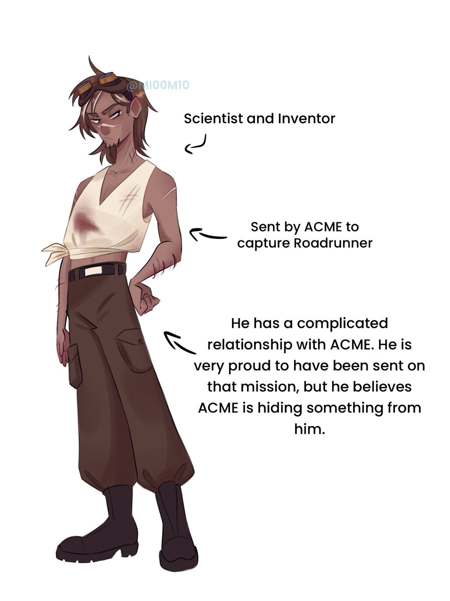 MI00M10's tweet photo. Beep beep🫣

My humanized versions of Wile E. Coyote and the Road Runner. An AU where Wile is a scientist sent by ACME to capture the "Road Runner," an experiment that escaped from their laboratories.

#CoyoteVSAcme #Roadrunner #WileECoyote #looneytunesㅤㅤㅤ https://t.co/InUM6JnrbS