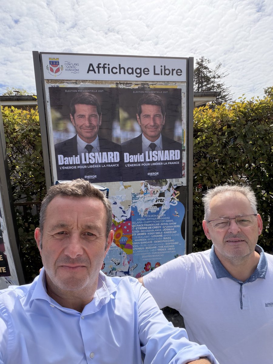 thomcourtois's tweet photo. Pendant qu’@EPhilippe_LH consulte les agences de voyage pour ses vacances et apprend à cuire des frites, que @GabrielAttal boit des coups dans les bistrots pour faire proche du peuple, @davidlisnard prépare la mise en place de son projet de redressement du pays sur les 100 premiers jours après son élection. 

Sur le terrain, les équipes de @Nouv_Energie sillonnent la France pour faire connaître au plus grand nombre notre candidat.

Cap sur 2027. Ceux qui veulent que le pays s’en sorte se mobilisent partout. 

Conflans Sainte Honorine ce matin, entre autre…