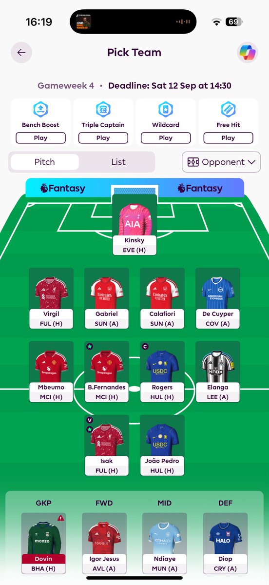 LiderfeltH's tweet photo. @FPL__Raptor Whom to start? https://t.co/cb3V8ys853