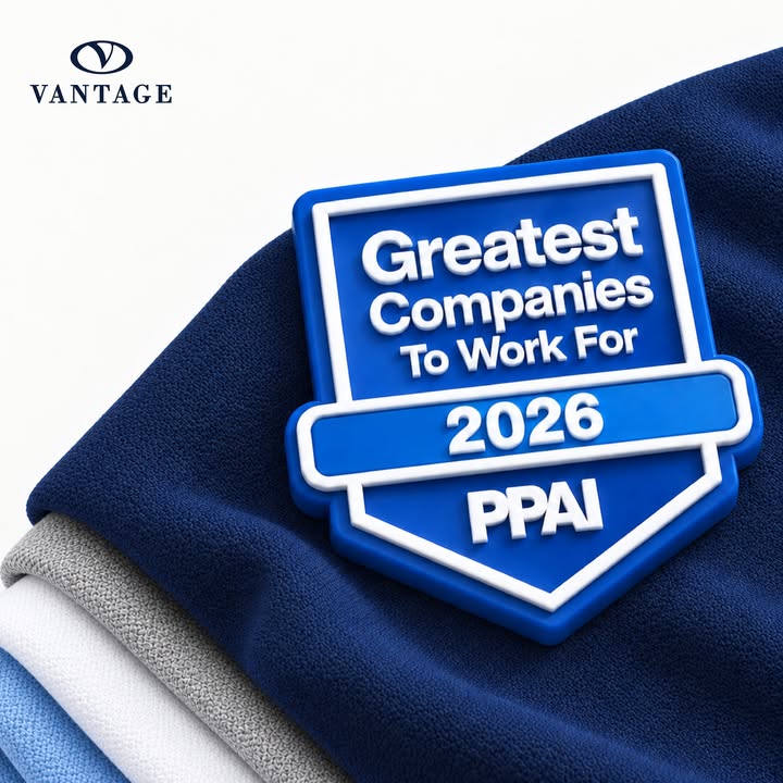 vantageapparel's tweet photo. We’re proud to be named one of PPAI’s 2026 Greatest Companies to Work For!

This recognition reflects our incredible team, the culture we’ve built, and the strong legacy Rob Watson helped create.

#VantageApparel #PPAI #TeamVantage https://t.co/YHN4pzy7ZT