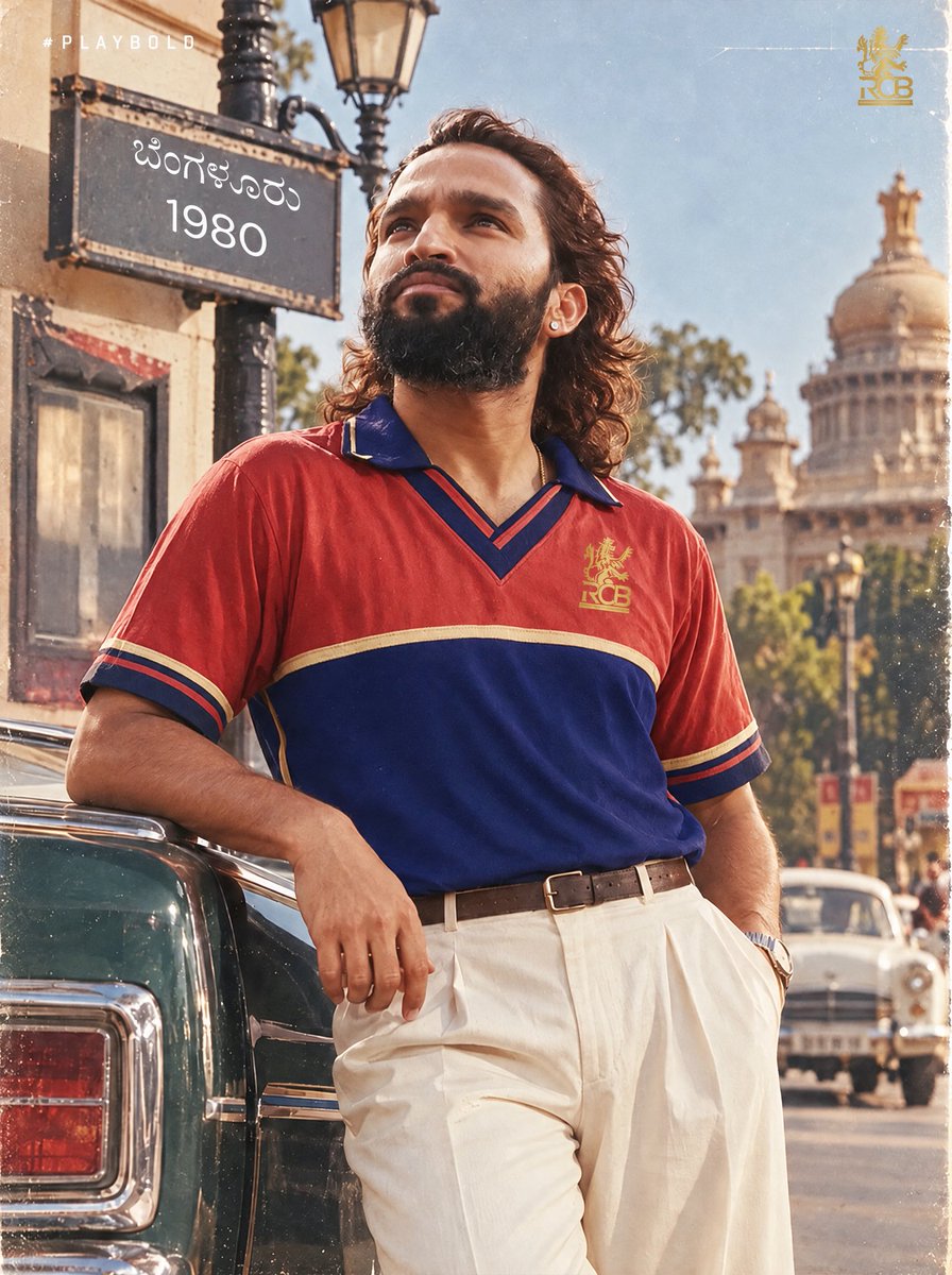 RCBTweets's tweet photo. Lookin’ bold, lookin’ coooold in the 8️⃣0️⃣s… 🪩😍🔥

#PlayBold #ನಮ್ಮRCB https://t.co/mD70p0BUCN