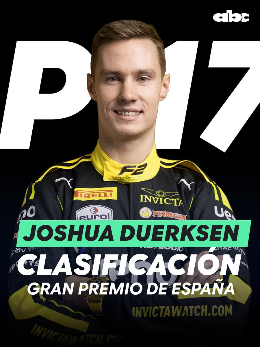 ABCDeportes's tweet photo. PERJUDICADO POR LAS BANDERAS ROJAS 🚩

Joshua Duerksen clasificó 17° en Madrid, tras una qualy marcada por cuatro banderas rojas 🏁

El piloto de Invicta Racing largará desde esa posición en la Sprint del sábado y en la Feature del domingo 🏎️

📲Leé más en https://t.co/VUKyWGCF76

#ABCMotor #CardinalDeportivo #ElJuegoQueSentimos