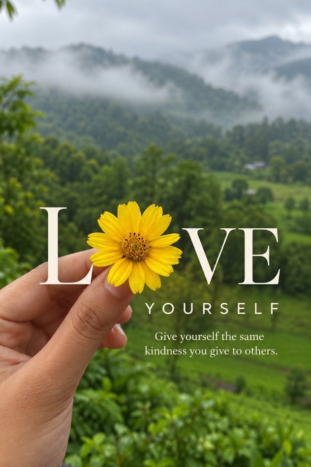 PositivitySaid's tweet photo. You don’t have to be kinder to everyone else than you are to yourself. 

Give yourself the patience you give others.
Forgive yourself for the things you’re still learning.
Celebrate your small wins.
And speak to yourself with a little more love.
You deserve the same kindness you so freely give away.
