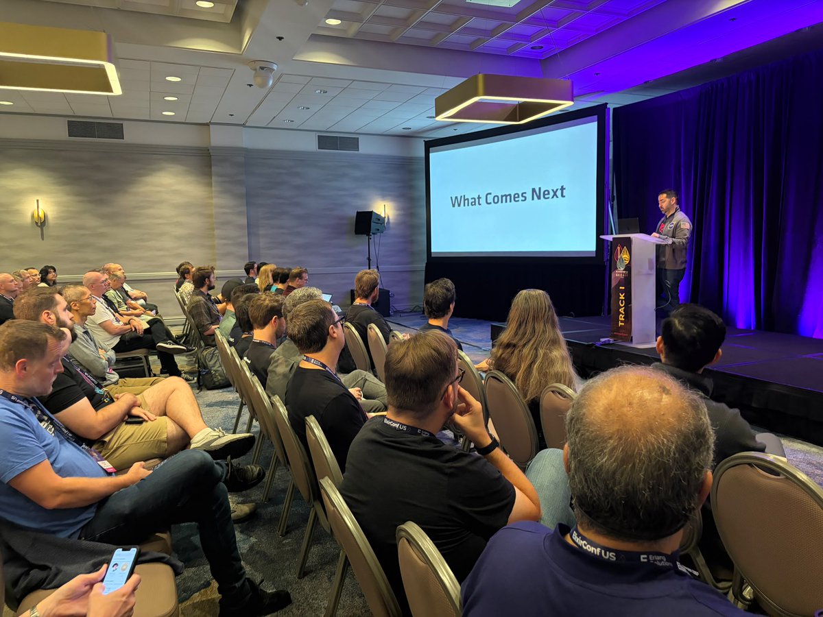 ElixirConf's tweet photo. Happening now on Track 1: the Day 2 keynote from @chris_mccord, creator of Phoenix.
#ElixirConf #ElixirConfUS #ElixirConfUS2026 #phoenix #liveview https://t.co/rNXYkLqT3v