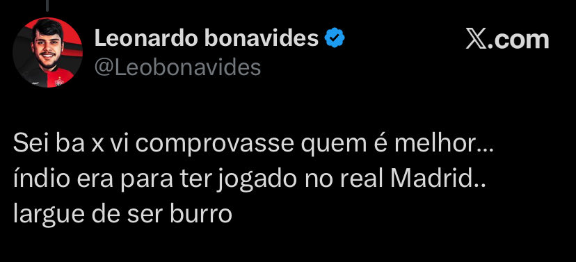 PedrounesEcb's tweet photo. @Leobonavides @Elias_Bk21 @viitormeirell Ué https://t.co/1QZ77OZaVi