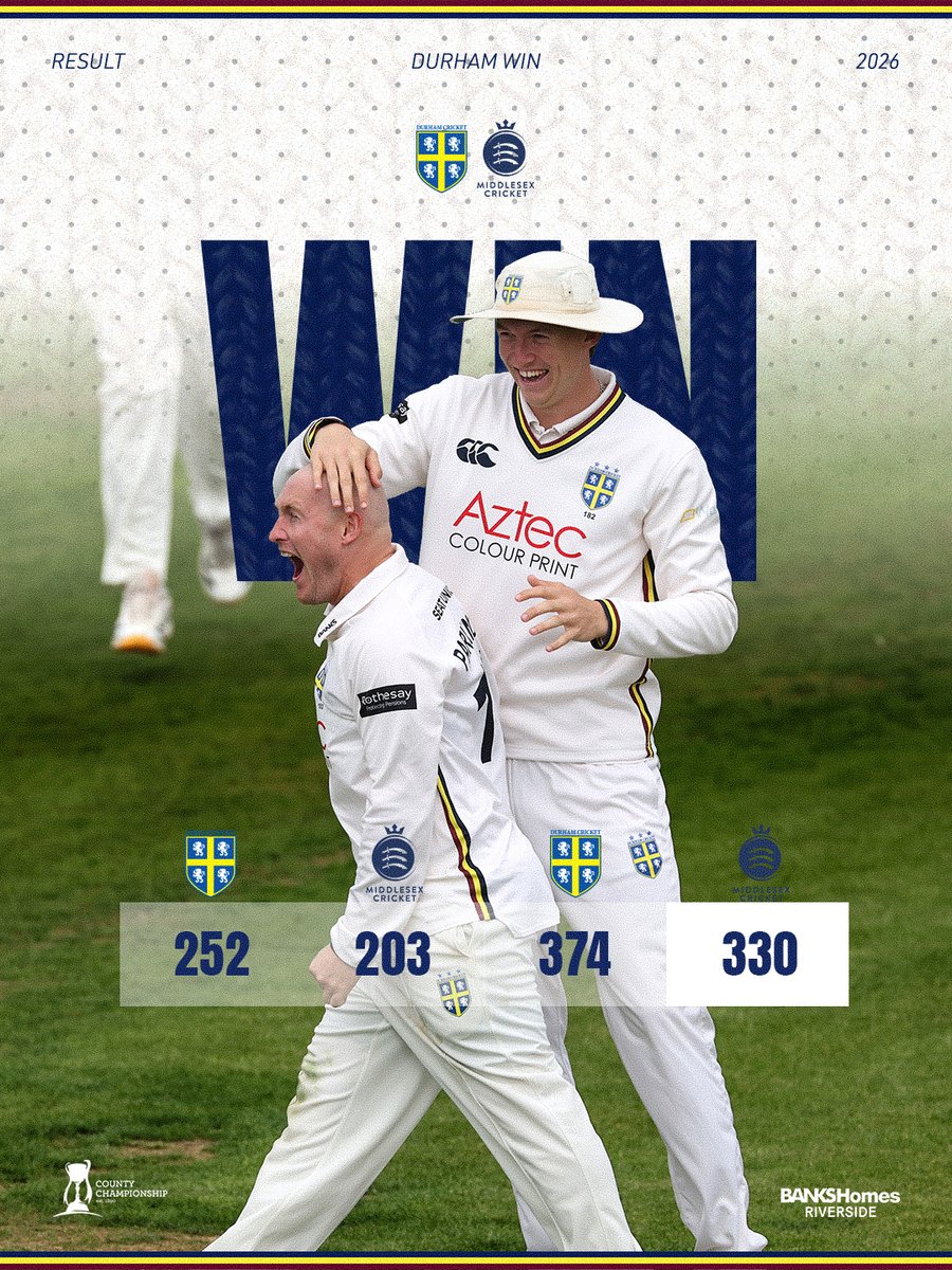 DurhamCricket's tweet photo. THE PROMOTION CLINCHING WIN AT HOME!!! 🏡💪

#ForTheNorth https://t.co/HfTxUzem6X