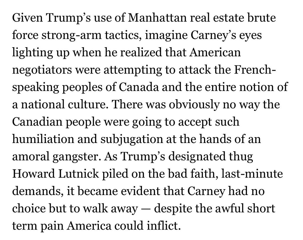 JJ_McCullough's tweet photo. I’m sorry, but it’s not a good sign when a country’s journalists start writing this kind of flowery praise for the perfection of the great leader. At a time when Carney’s tactics, and even truthfulness deserve scrutiny, Canadian writers are putting out stuff like this: https://t.co/PRpLN6jQs5