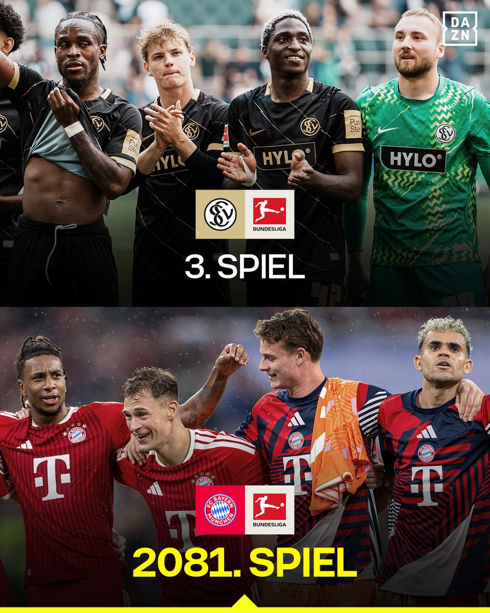 DAZN_DE's tweet photo. Unterschiedlicher können zwei Vereine eigentlich nicht sein 😅

#SVEFCB seht Ihr heute ab 16:45 Uhr live auf DAZN - über den Link in der Bio bereits ab 24,99€ mtl. 🍿 #Bundesliga https://t.co/slqQKKDYlB