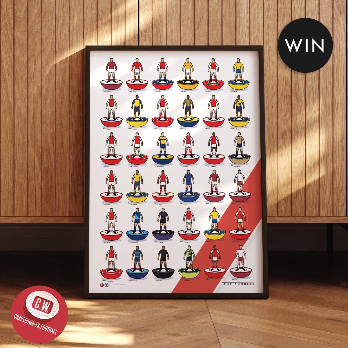charles_watts's tweet photo. 🚨 Competition time 🚨

To celebrate my collab with the brilliant @matthewjiwood, we have THREE prints to giveaway of his new iconic Arsenal kits poster.

Simply repost this to enter  - Winners picked on Wednesday.  

(Check out Matthew's work here): https://t.co/qfzMLLmZJh https://t.co/DkOp6ksKoR