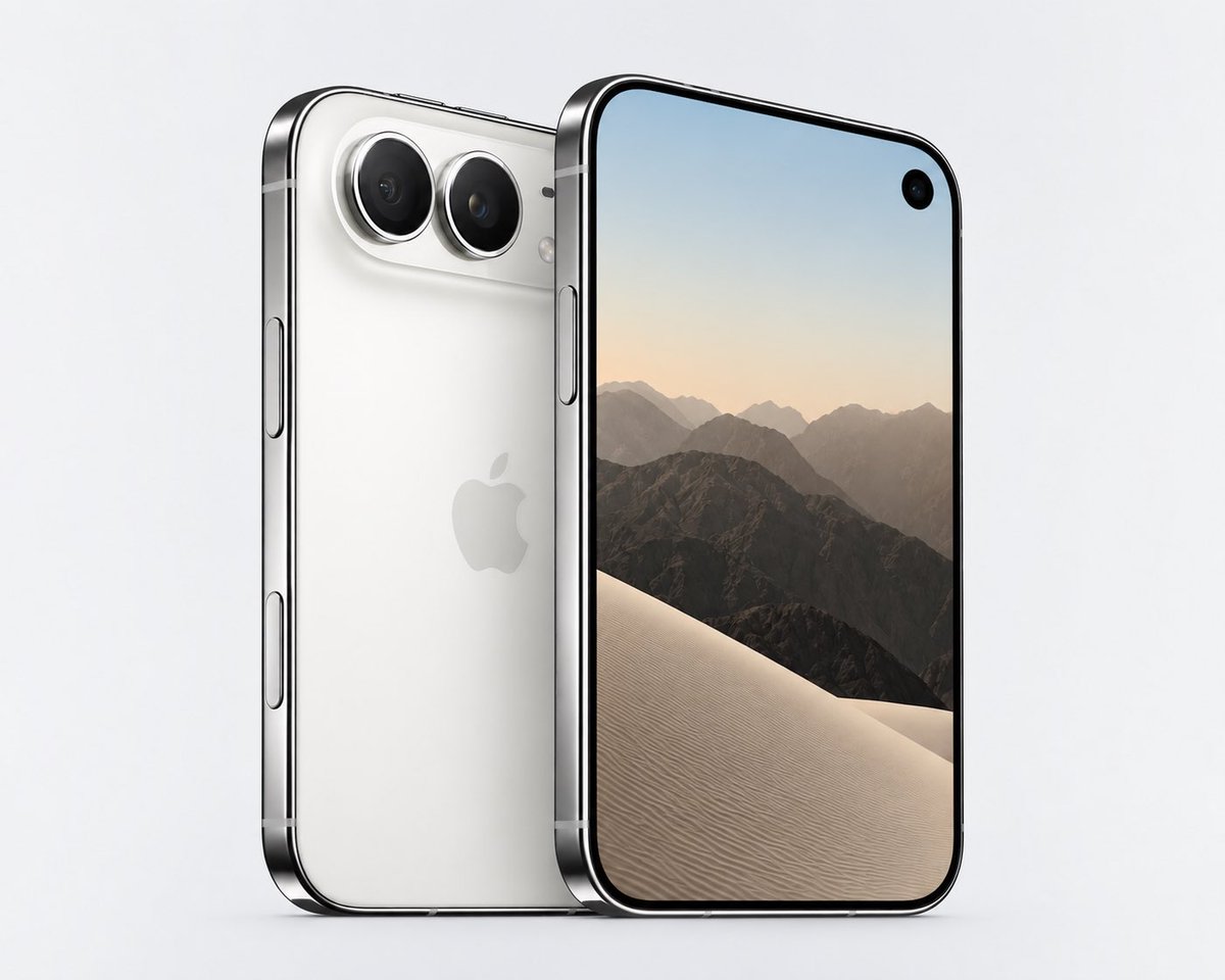 rubenhume's tweet photo. what if we had the iPhone Duo closed form factor, but as a normal non-folding iPhone? https://t.co/1FLBrfW4J1