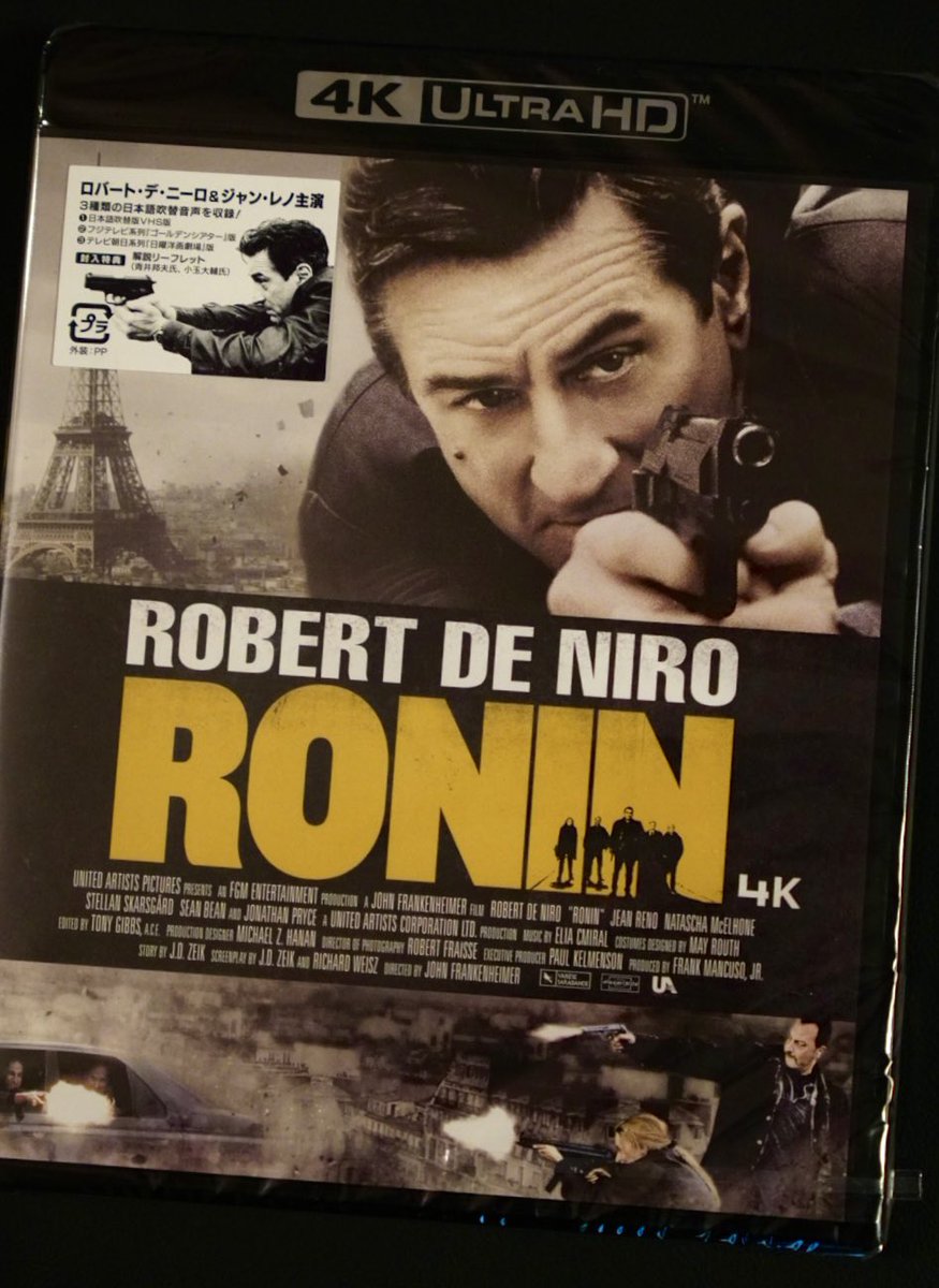 HIDEO_KOJIMA_EN's tweet photo. I bought the 4K UHD of John Frankenheimer’s “RONIN” (1998). Tonight, I’ll watch “RONIN” in 4K UHD. https://t.co/2tA7Fdr70r