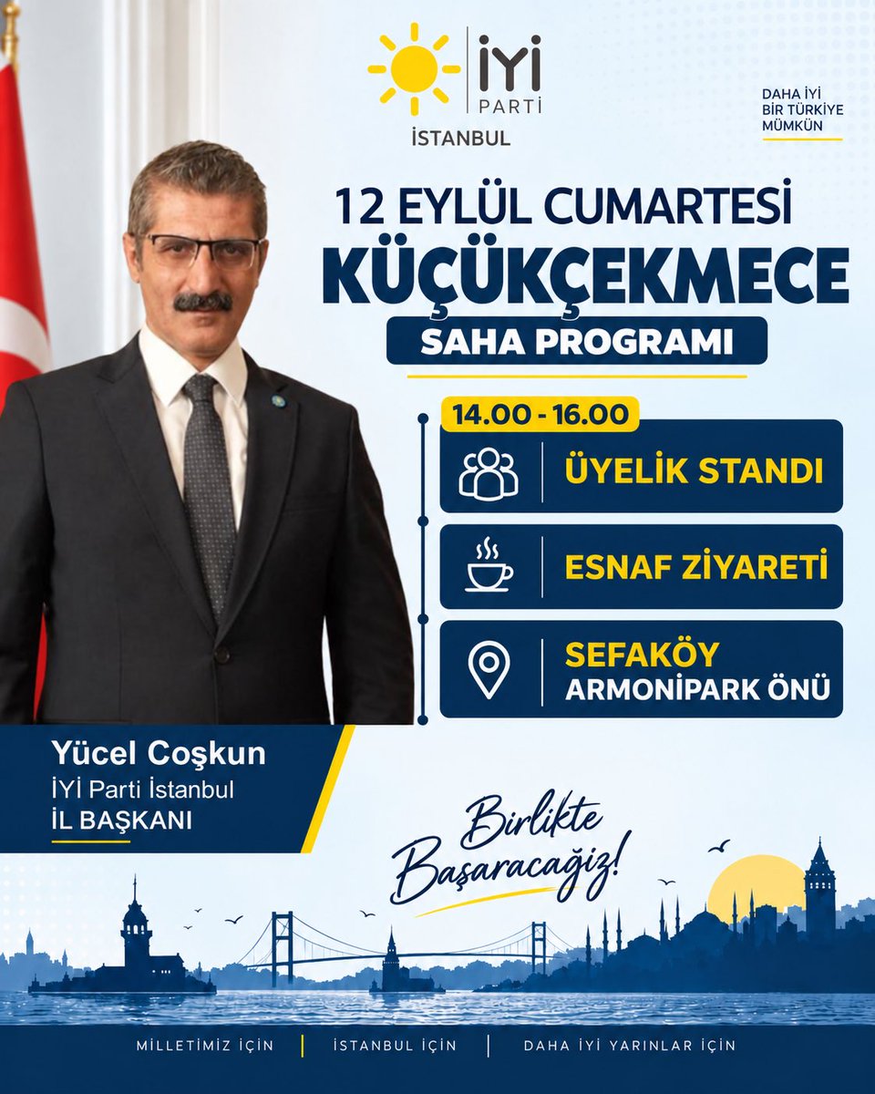 iyiparti_34's tweet photo. İl Başkanımız Sn. @Yucel_Coskun’un katılımıyla Küçükçekmece’de hemşehrilerimiz ve esnafımızla buluşuyor, üyelik standımızda vatandaşlarımızla bir araya geliyoruz.

İstanbul’un her ilçesinde, milletimizle birlikte sahadayız. https://t.co/3fWvRxzrpG