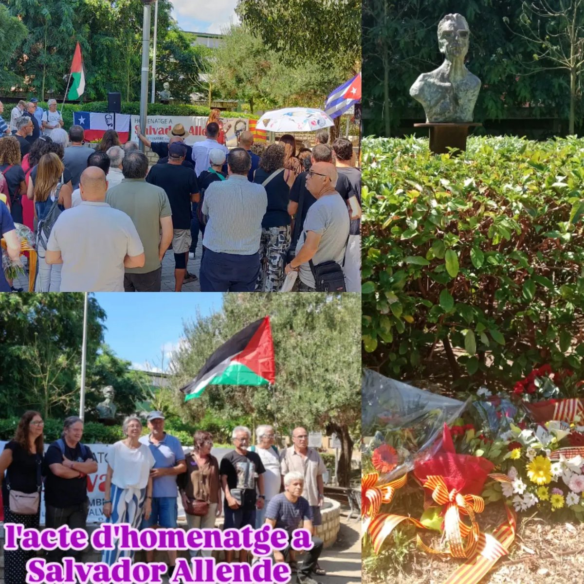 podembadalona's tweet photo. Avui 11 de setembre participem l'acte institucional de la Diada Nacional de Catalunya a Badalona i l'acte d'homenatge a Salvador Allende

Per una Catalunya justa i solidària, per la sobirania social.💪💜

Bona Diada
#Cami2027 #Badalona #Catalunya https://t.co/5RtSReeahf