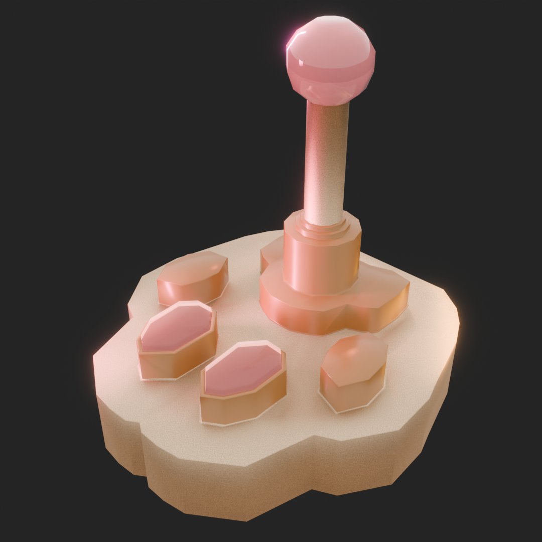 hayashides_zero's tweet photo. It’s Day 4, and we have a new work!🎮

A low-poly joystick shaped like a cat's paw :З

Who wouldn't want to play with this? 😎
#3d #modeling #blender #joystick https://t.co/XMWMjTpiBd
