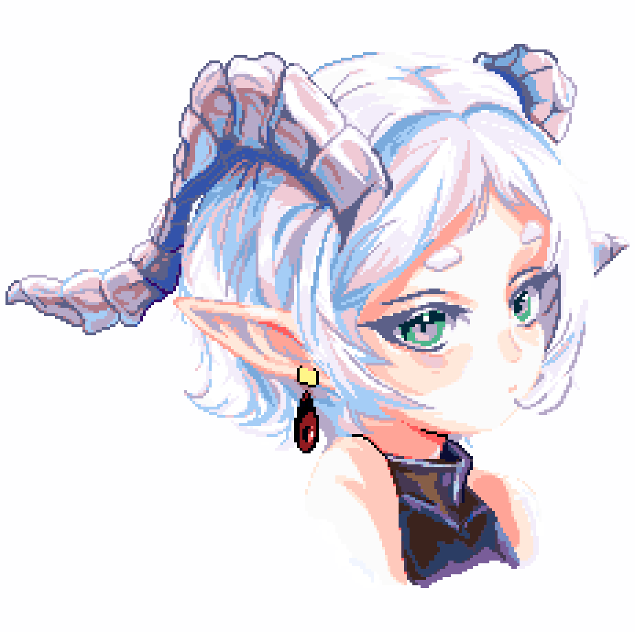 KoryPxl's tweet photo. #pixelart demonic #frieren portrait 

#フェルン #葬送のフリーレン #ドット絵 #ドット絵 https://t.co/dZxkEPLBwp