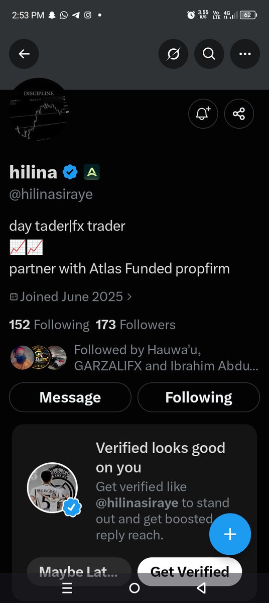 SalimNafiu's tweet photo. @IBRAHIM7275181 @Direct_Funded @NexoraTrades Allah ya qara basira gaskiya naji dadin yanda kake damuwa akan upcoming traders iri na ganin cewa sun zama wani Abu Nangaba burina shine naga namallaki prop firm account amma haryanzu Allah baibani damaba Allah yasa wannan shine daman da zaisa Nima namallaki wannan account din 🙏 https://t.co/shnEfmL5hs