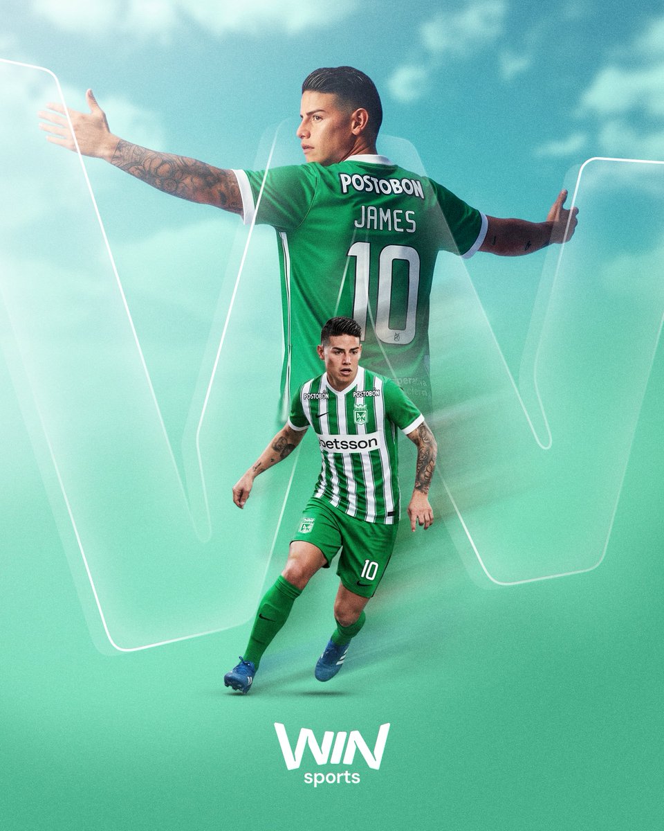 WinSportsTV's tweet photo. 👑🇨🇴 ¡𝙎𝙐 𝙅𝘼𝙈𝙀𝙎𝙏𝘼𝘿 𝙑𝙐𝙀𝙇𝙑𝙀 𝘼𝙇 𝙁𝙋𝘾! 👑🇨🇴

🟢 James Rodríguez regresa a Colombia, esta vez, para vestirse de verde y defender los colores de Atlético Nacional. 

🔝 EL CAPI ESTÁ LISTO 🔝 https://t.co/9EqQzvkfwC