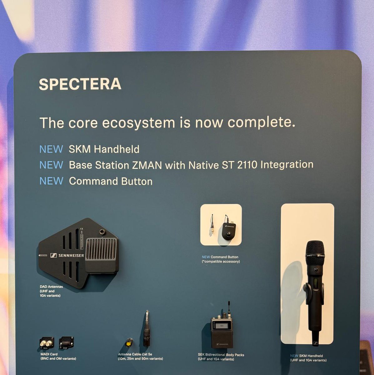 StageAudioWorks's tweet photo. IBC Amsterdam opened its doors for the long weekend.

@Sennheiser stole the show by revealing the Spectera SKM handheld transmitter, completing the core elements of its unique bidirectional wideband wireless ecosystem. https://t.co/OYYMel2xFK