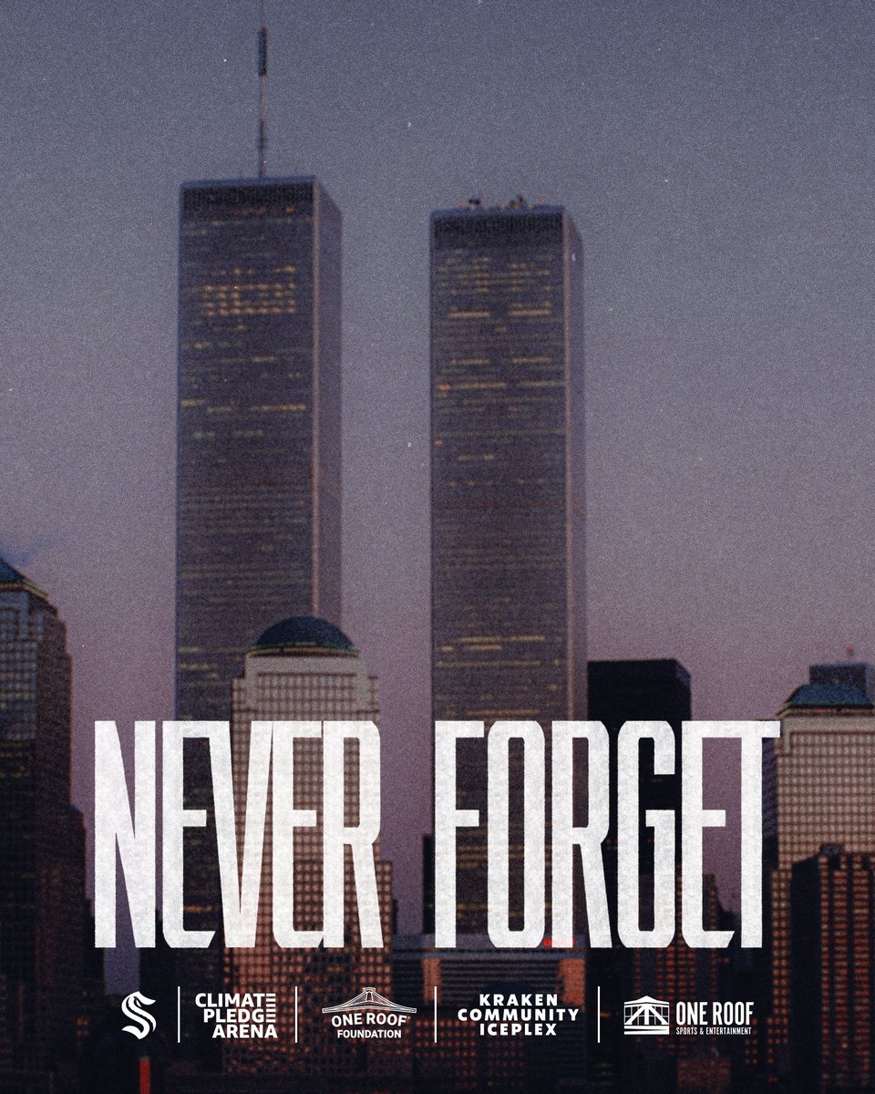 SeattleKraken's tweet photo. Today, we remember. #NeverForget🇺🇸 https://t.co/Ry0vtZYpN4
